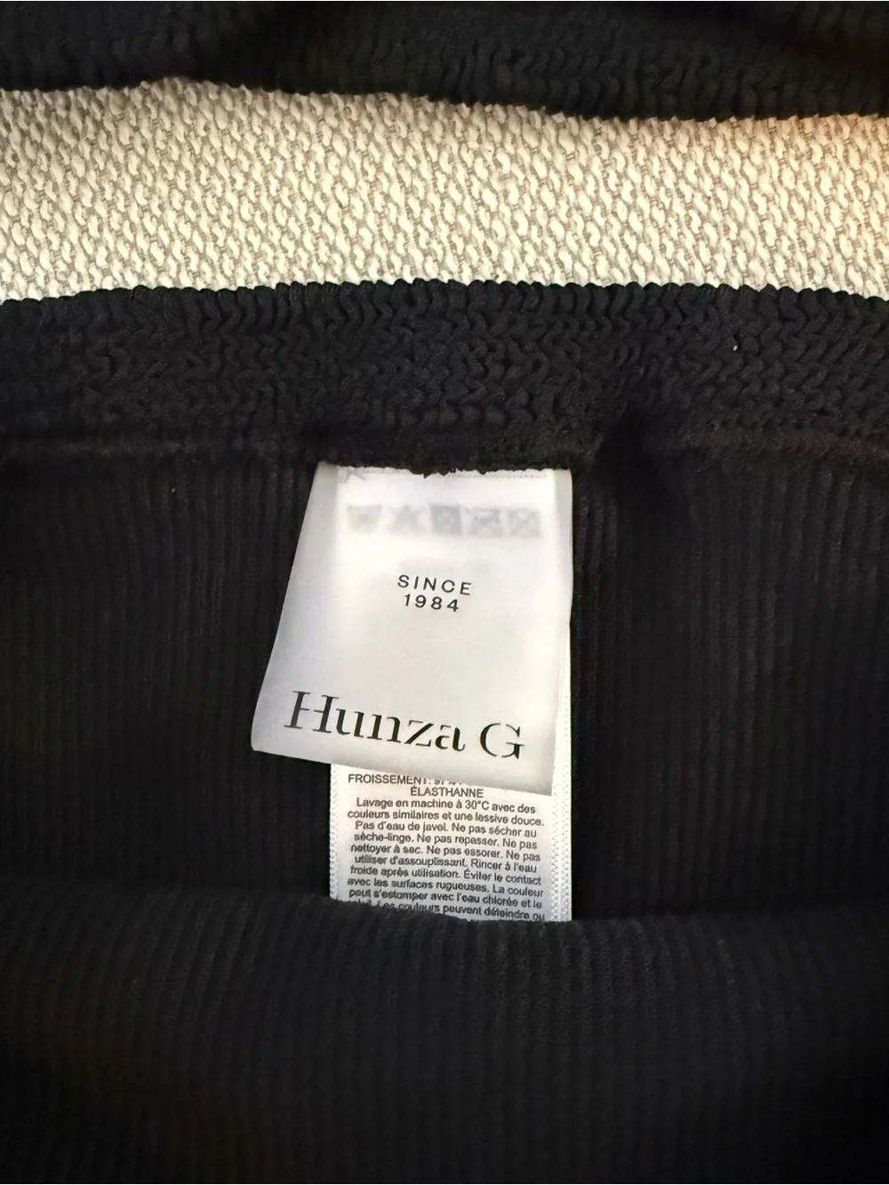 Hunza G black naidine bikini